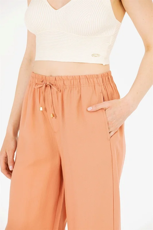 Брюки на кулиске с разрезами широкие - G082SZ0780GAYNO Брюки жен. (VR031, 42)