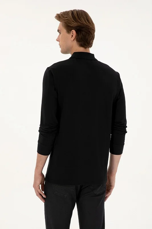 Поло с длинным рукавом из хлопка - G081SZ0820E_GTPSK025 Толстовка муж. (VR046, M)