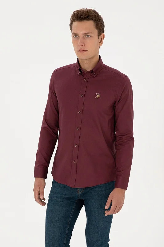 Рубашка из хлопка приталенная - G081SZ0040CEDCOLOR025K Сорочка муж. (VR177, S)