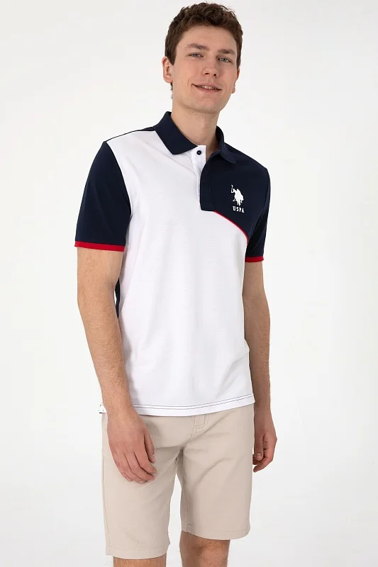 Футболка-поло из хлопка с контрастным дизайном - G081SZ0110T_GENZA135 Футболка муж. (VR033, S)