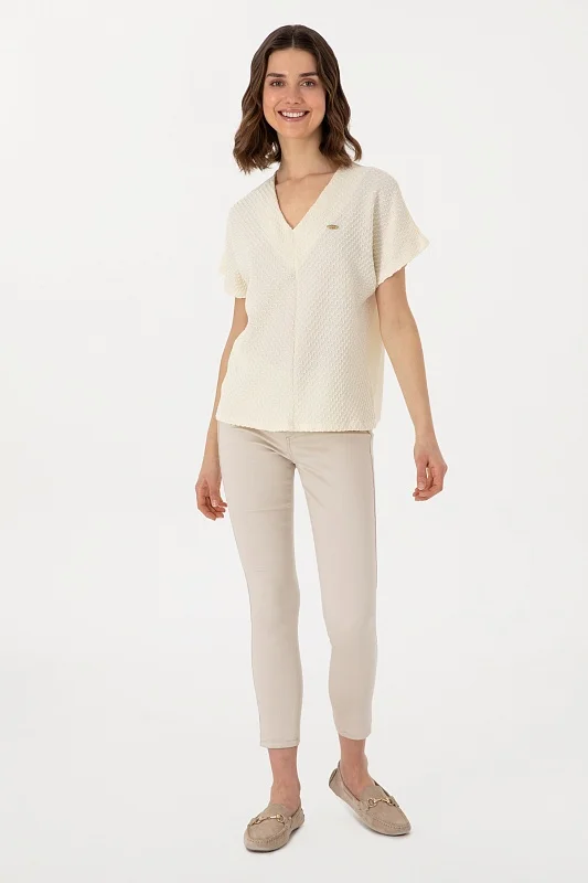 Блузка с рельефным узором - G082SZ0110SARTEK Футболка жен. (VR071, XS)