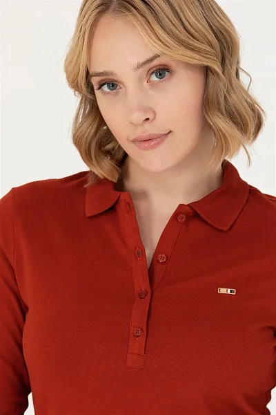 Поло с длинным рукавом из хлопка - G082SZ0820TPG23K-E Толстовка жен. (VR031, XS)