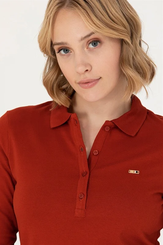 Поло с длинным рукавом из хлопка - G082SZ0820TPG23K-E Толстовка жен. (VR031, XS)