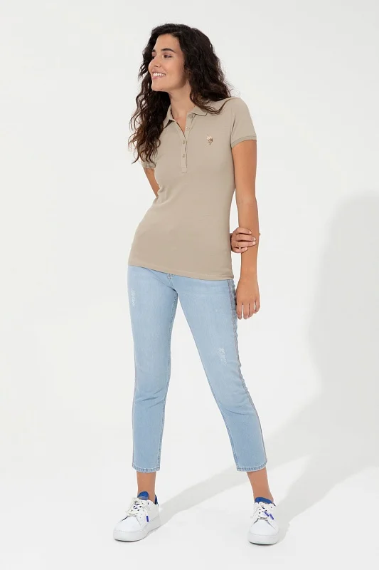 Футболка-поло из хлопка - G082SZ0110TP0122-CLR Футболка жен. (VR027, 2XS)