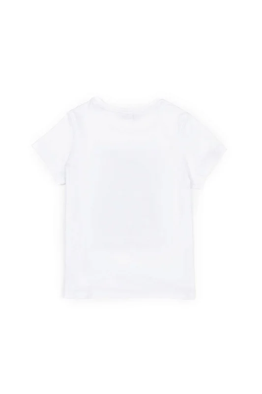 Футболка из хлопка с принтом из пайеток для девочек - G084SZ0110SANLI Футболка жен. детс. (VR013, 3_4)