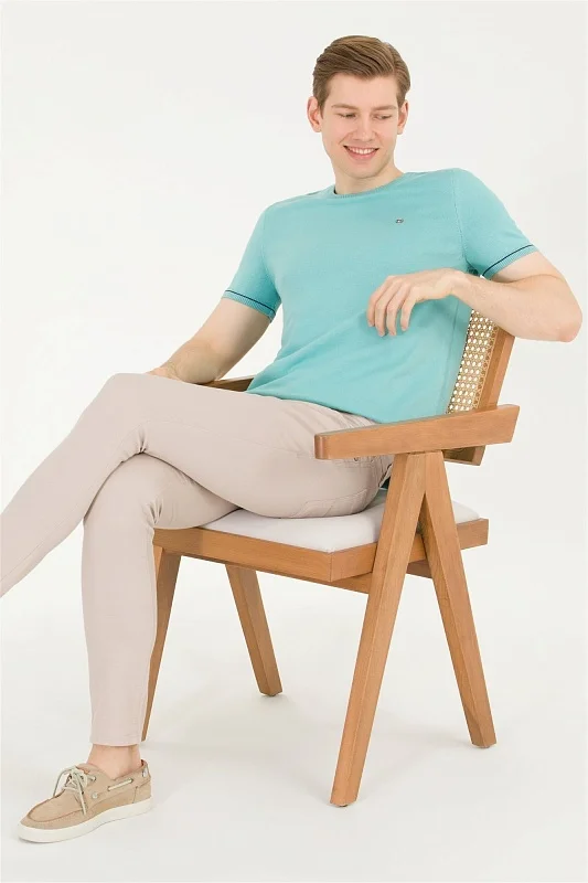 Футболка из смесового хлопка в полоску - G081SZ0TK0FORLA Кофта муж. (VR090, XS)