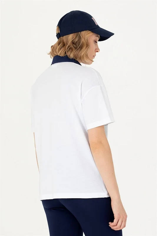 Футболка-поло из хлопка с принтом - G082SZ0110MAREN-T Футболка жен. (VR013, M)
