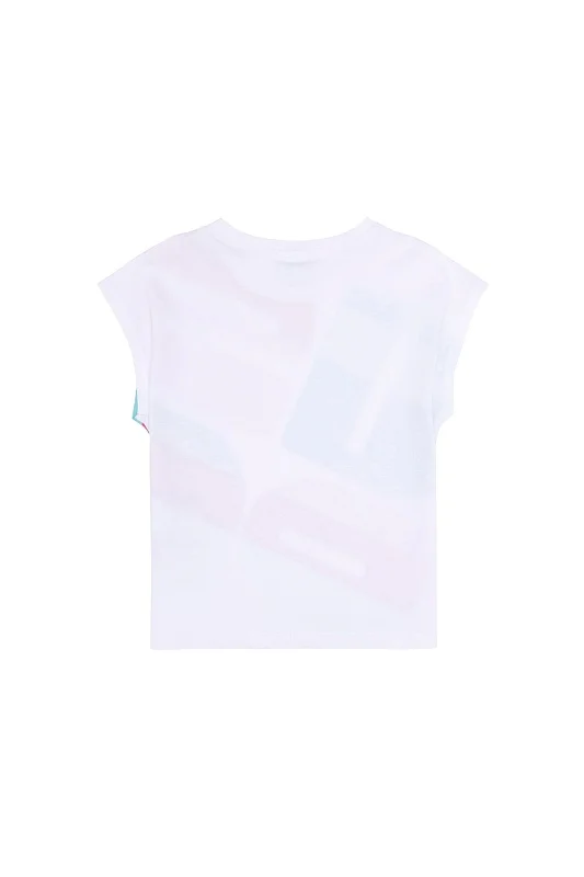 Футболкас из хлопка принтом для девочек - G084SZ0110PERDE Футболка жен. детс. (VR013, 9_10)