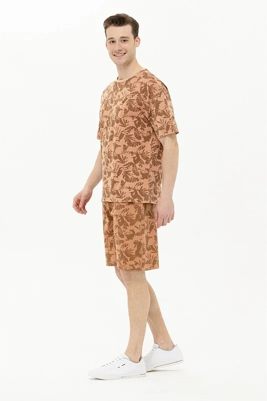 Шорты спортивные из хлопка с принтом - G081SZ0OS0MURA Брюки спорт. муж. (VR042, XS)