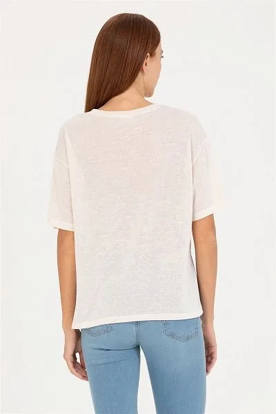 Футболка с надписью оверсайз - G082SZ0110METEN Футболка жен. (VR071, XS)