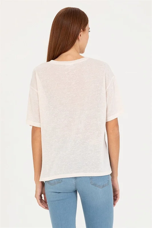 Футболка с надписью оверсайз - G082SZ0110METEN Футболка жен. (VR071, XS)
