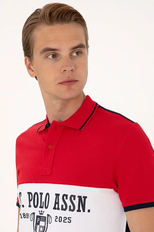 Футболка-поло из хлопка с контрастным дизайном - G081SZ0110T_KENWA Футболка муж. (VR033, 2XS)