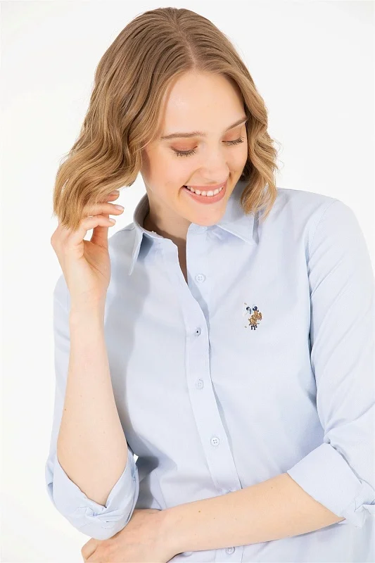 Рубашка из хлопка приталенная - G082SZ0040CRISCOLOR023Y Сорочка жен. (VR003, 32)