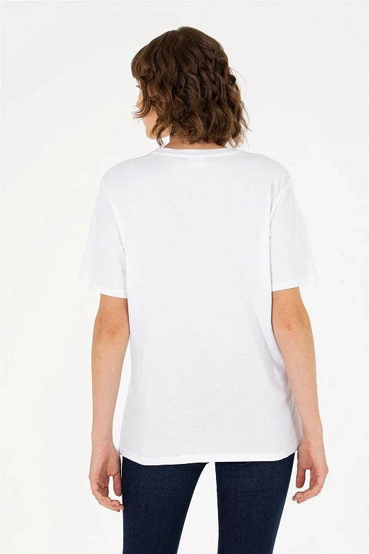 Футболка из хлопка с принтом свободная - G082SZ0110SEANIY23 Футболка жен. (VR013, 2XS)