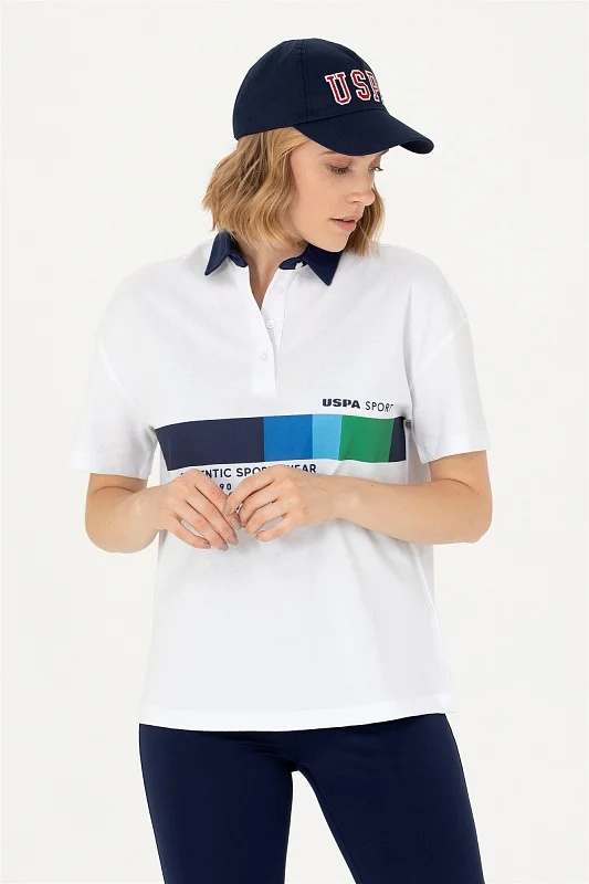 Футболка-поло из хлопка с принтом - G082SZ0110MAREN-T Футболка жен. (VR013, M)
