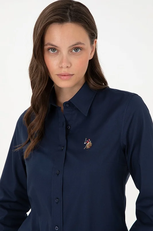 Рубашка из хлопка приталенная - G082SZ0040CRISCOLOR024K Сорочка жен. (VR033, 34)