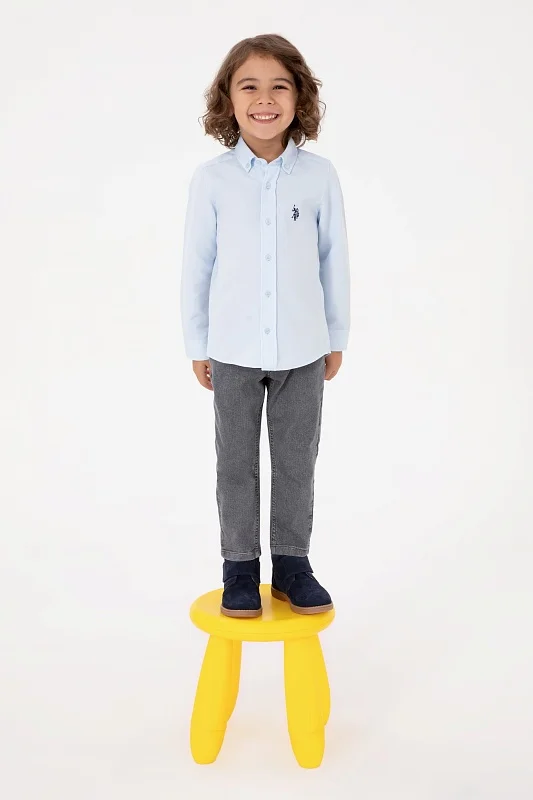Рубашка хлопковая для мальчиков - G083SZ0040E_METOKIDS25K Сорочка муж. детс. (VR003, 3_4)