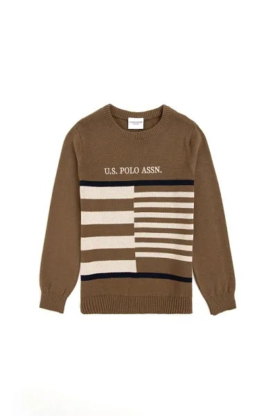 Джемпер из хлопка в полоску для мальчиков - G083SZ0TK0KARMKIDS Кофта муж. детс. (VR027, 3_4)