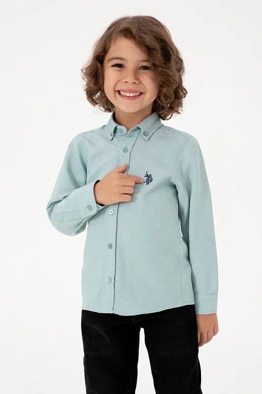 Рубашка хлопковая для мальчиков - G083SZ0040E_METOKIDS25K Сорочка муж. детс. (VR152, 4_5)