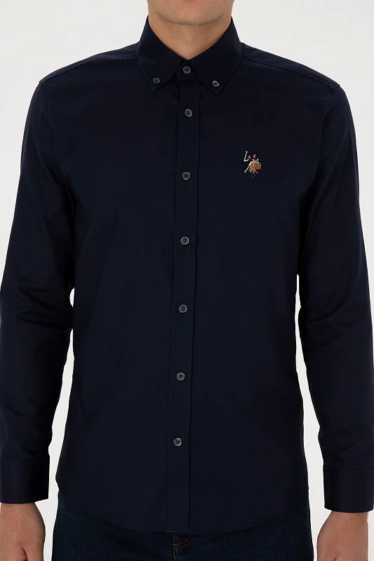 Рубашка из хлопка прямая - G081SZ0040CEDCOLORREG025K Сорочка муж. (VR033, XS)