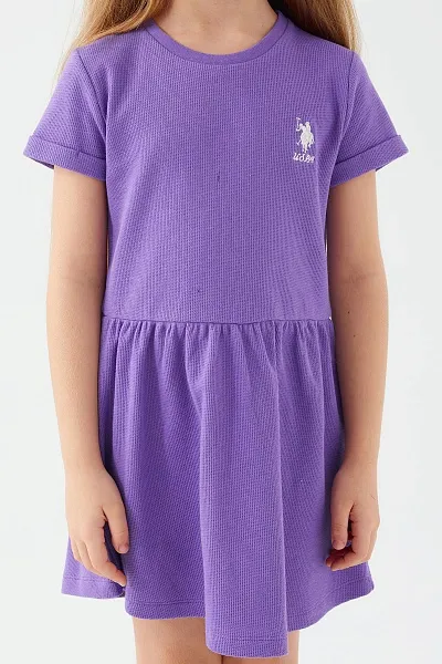 Платье с коротким рукавом из хлопка  для девочек - G084SZ0320US1428 Платье жен. детс. (VR037, 8/9)