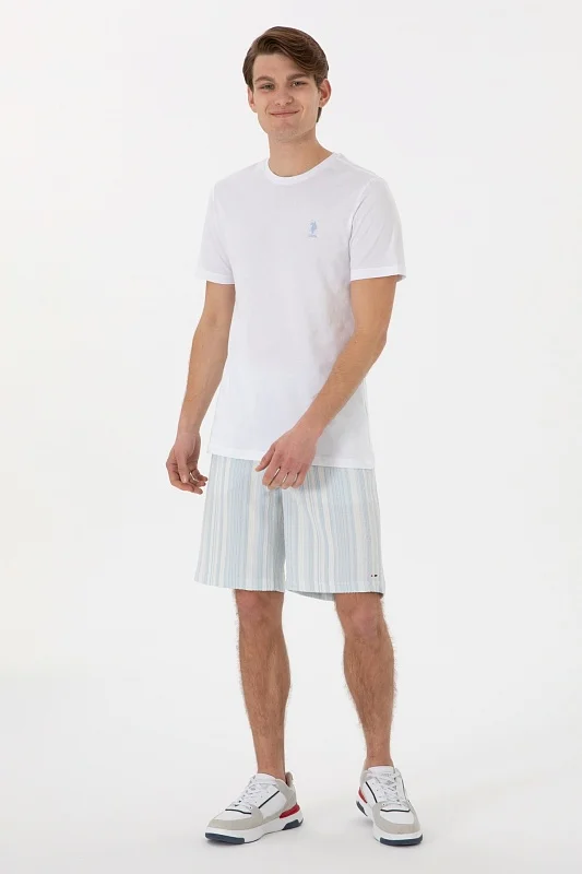 Бермуды махровые в полоску с кулиской - G081SZ0OS0BURINA Брюки спорт. муж. (VR003, L)