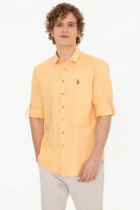 Рубашка из хлопка с добавлением льна прямая - G081SZ0040ENZO022Y Сорочка муж. (VR202, XS)