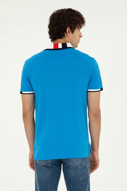 Футболка-поло из хлопка с контрастной окантовкой - G081SZ0110SD01IY024 Футболка муж. (VR045, XS)