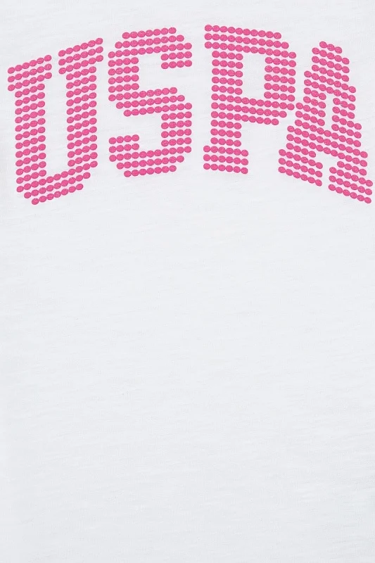 Футболка из хлопка с надписью для девочек - G084SZ0110KEAN-IY021 Футболка жен. детс. (VR184, 7_8)