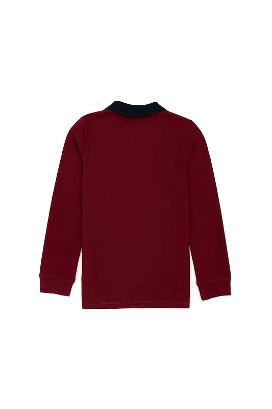 Поло с длинным рукавом из хлопка для мальчиков - G083SZ0820SD01KIDSSK023-B Толстовка муж. детс. (VR223, 1)