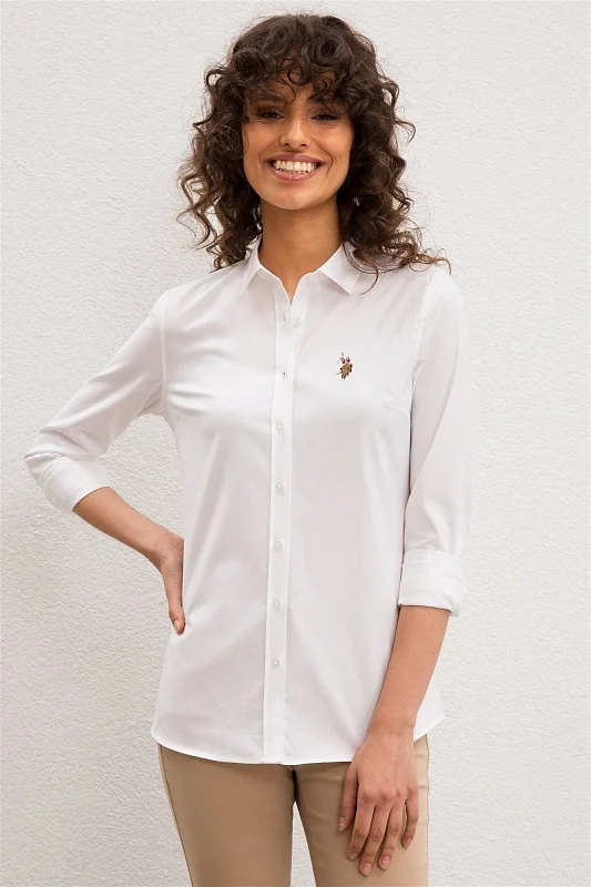 Рубашка из хлопка приталенная - G082SZ0040CRISCOLOR020Y Сорочка жен. (VR013, 32)