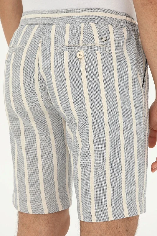 Шорты из хлопка в полоску - G081SZ0310BOLDIS Бермуды муж. (VR045, 32)