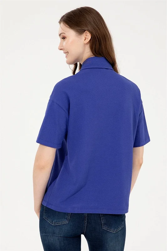 Футболка-поло из хлопка оверсайз - G082SZ0110FUNTAL Футболка жен. (VR212, XL)