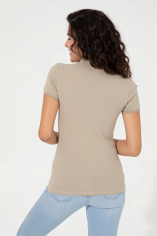 Футболка-поло из хлопка - G082SZ0110TP0122-CLR Футболка жен. (VR027, 2XS)