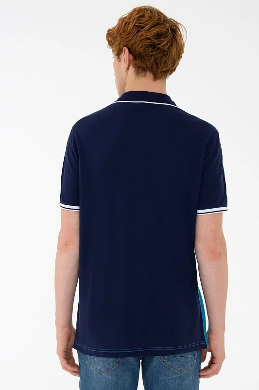 Футболка-поло из хлопка в стиле колор-блок - G081SZ0110MIKA Футболка муж. (VR077, XS)