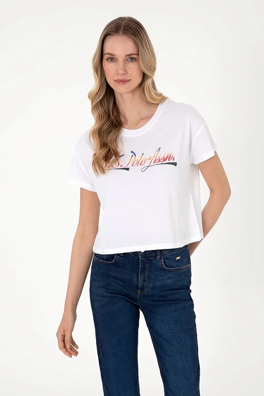 Футболка из хлопка с принтом - G082GL0110GISELLE Футболка жен. (VR013, S)