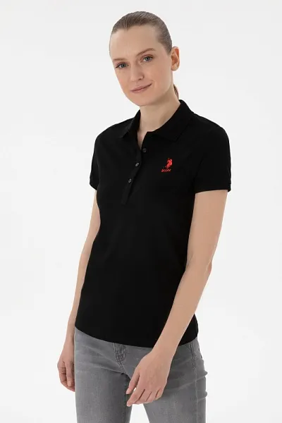 Футболка-поло из хлопка с принтом на планке - G082SZ0110TP0125 Футболка жен. (VR046, L)