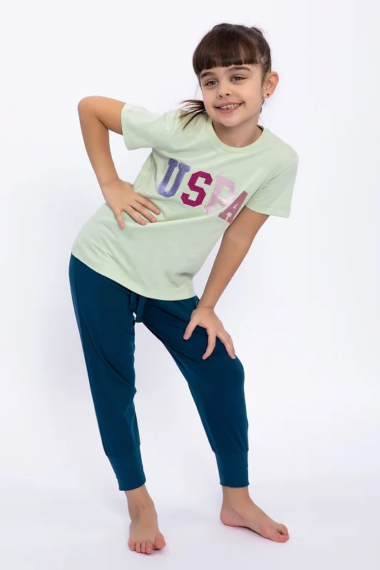 Пижама из хлопка с принтом для девочек - G084SZ0HF0US1040-G Костюм дом. жен. детс. (YESL, 10-11)