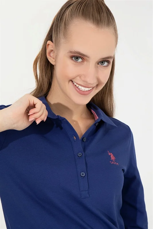 Поло с длинным рукавом из хлопка - G082SZ0820TPG-SK022 Толстовка жен. (VR212, S)