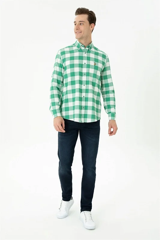 Рубашка из хлопка в клетку прямая - G081SZ0040AVRELO Сорочка муж. (VR054, S)