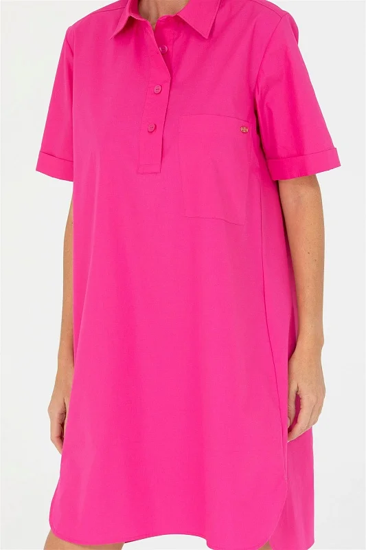 Платье мини из хлопка с коротким рукавом свободное - G082SZ0320AFTA Платье жен. (VR023, 34)