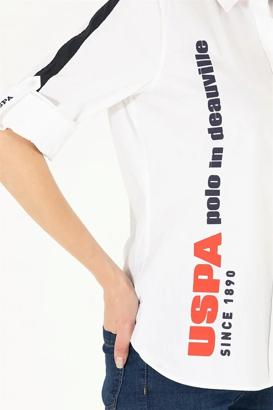 Рубашка из смесового хлопка приталенная - G082SZ0040ROTAS Сорочка жен. (VR013, 34)