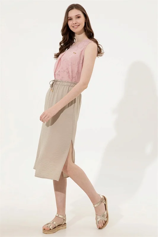 Юбка миди из вискозы на кулиске - G082SZ0980EVELIN Юбка жен. (VR027, 42)