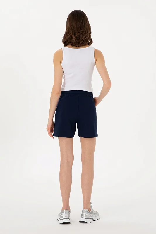Шорты спортивные из хлопка с вышитым логотипом - G082SZ0OS0DOTIH25 Брюки спорт. жен. (VR033, XS)