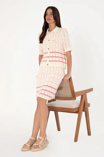 Юбка мини ажурной вязки - G082SZ0TL0TING_ETK Юбка жен. (VR071, XS)