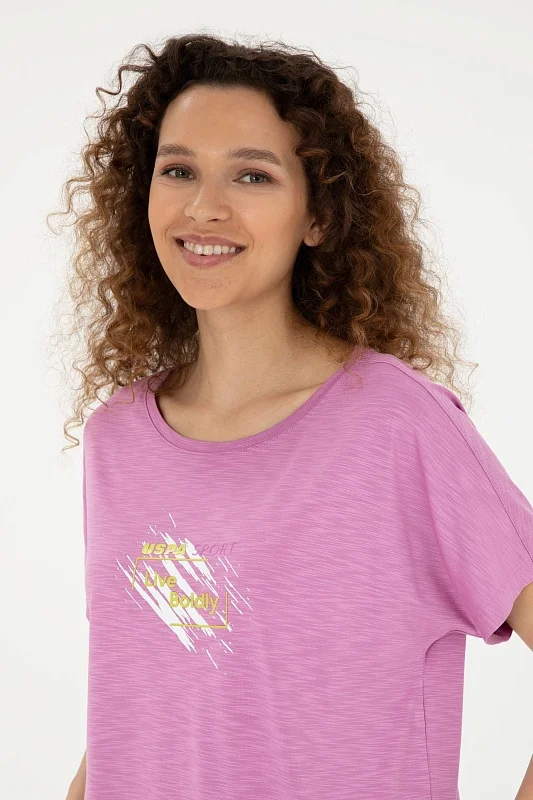 Футболка из модала с надписью - G082SZ0110PEXI_S Футболка жен. (VR037, 2XS)