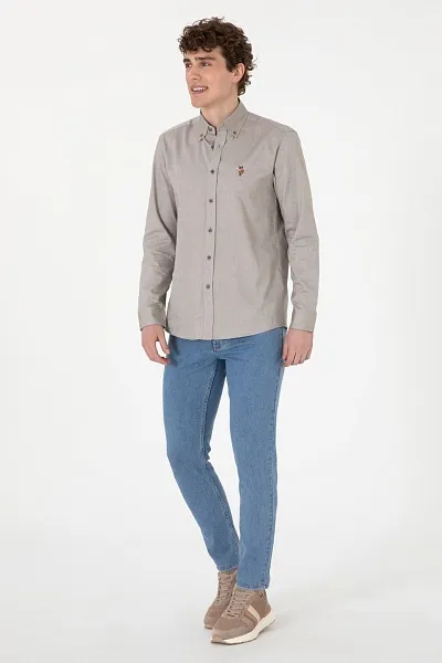 Рубашка из хлопка прямая - G081SZ0040CEDCOLORREG025Y Сорочка муж. (VR052, M)