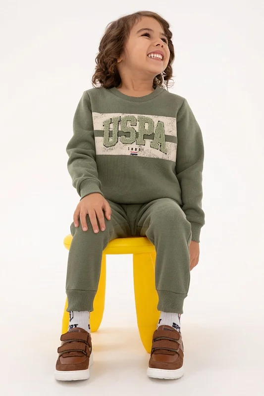 Свитшот и спортивные брюки хлопковые для мальчиков - G083SZ0HF0US2217 Костюм дом. муж. детс. (VR027, 7_8)