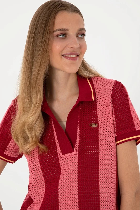 Футболка-поло из хлопка в стиле кроше - G082SZ0110SUSAN Футболка жен. (VR223, XL)