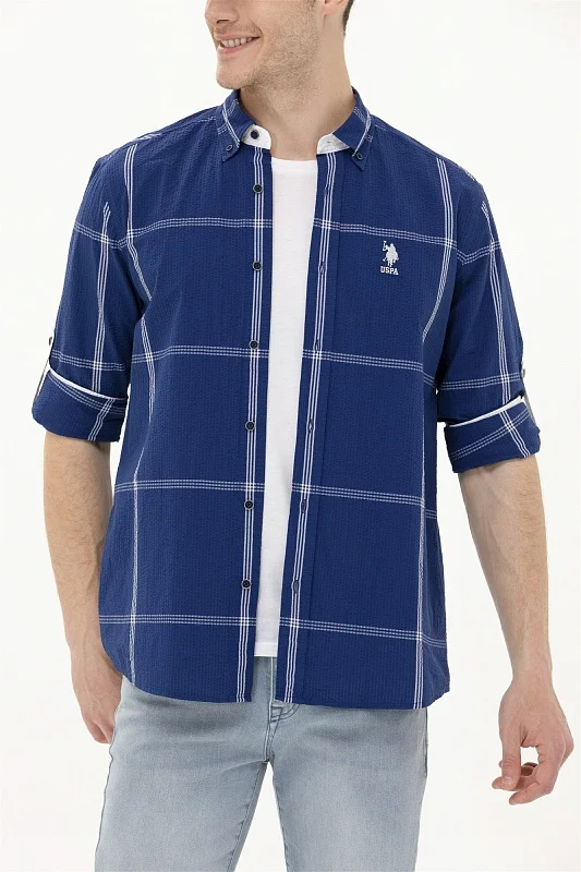 Рубашка из жатого хлопка свободная - G081SZ0040MILASO Сорочка муж. (VR033, S)